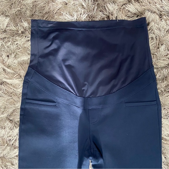 Stork and Babe women blue stretch knit, maternity leggings.  Size S. Used. - Picture 2 of 7